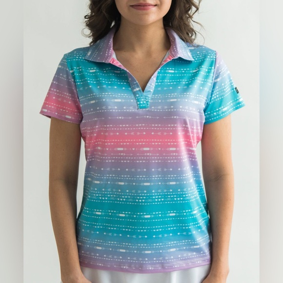 YATTA Mojave Sunset Golf Polo Four Way Stretch Moisture Wicking Size XXL - Picture 1 of 13